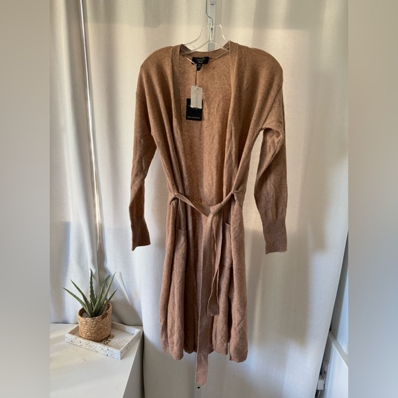 charter club heather camel cashmere cardigan FINAL PRICE NO OFFER CONSIDERED - Picture 4 of 10